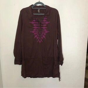 Prana Brown and Pink Dress Size Medium